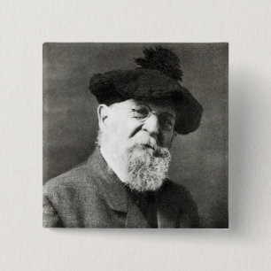Portrait of Joseph Wolf 15 Cm Square Badge