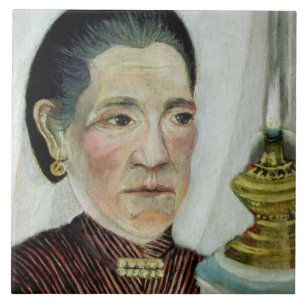 Portrait of Josephine, the artist's second wife, c Tile