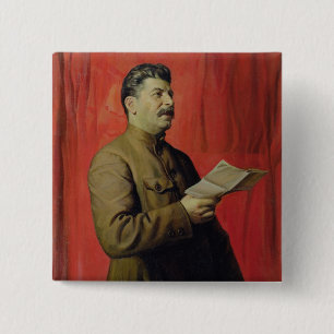 Portrait of Josif Stalin, 1933 15 Cm Square Badge