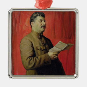 Portrait of Josif Stalin, 1933 Metal Tree Decoration
