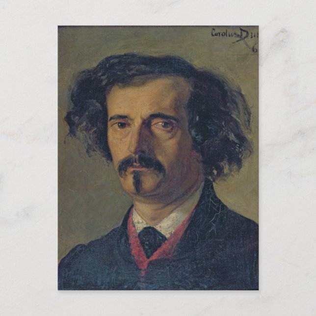 Portrait of Jules Barbey d'Aurevilly  1860 Postcard (Front)