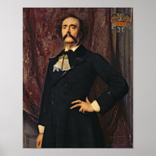 Portrait of Jules Barbey d'Aurevilly  1881 Poster