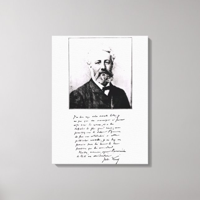 Portrait of Jules Verne Canvas Print (Front)