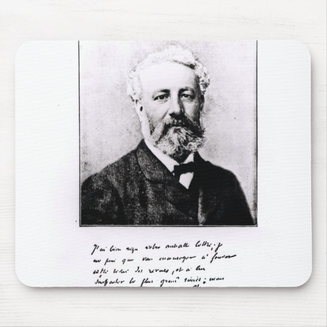 Portrait of Jules Verne Mouse Mat (Front)