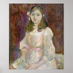 Portrait of Julie Manet Holding a Book, 1889 Poster