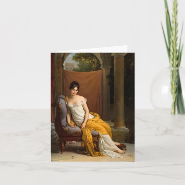 Portrait of Juliette Recamier by Francois Gerard Thank You Card (Front)
