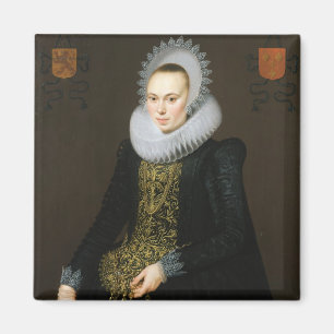 Portrait of Justina van Teylingen, 1616 Magnet