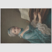 Portrait of Justine Favart Decoupage Paper