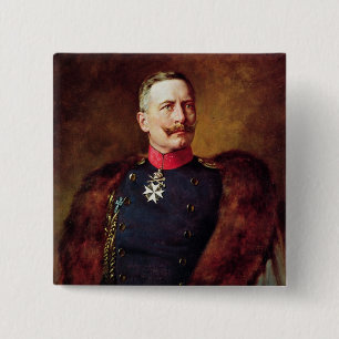 Portrait of Kaiser Wilhelm II 15 Cm Square Badge