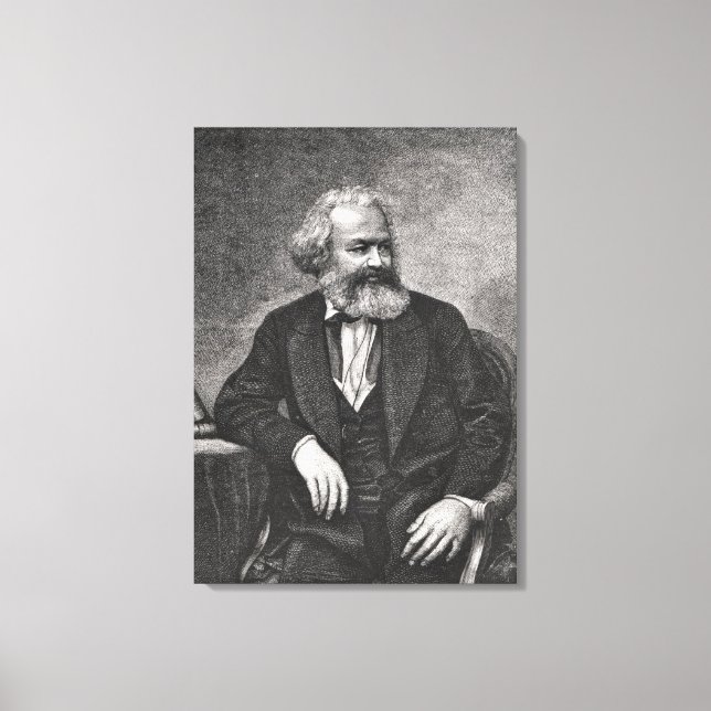 Portrait of Karl Marx  1857 Canvas Print (Front)