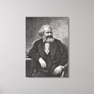 Portrait of Karl Marx  1857 Canvas Print