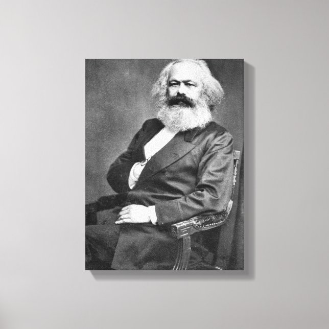 Portrait of Karl Marx (Founder of Marxism) Canvas Print (Front)