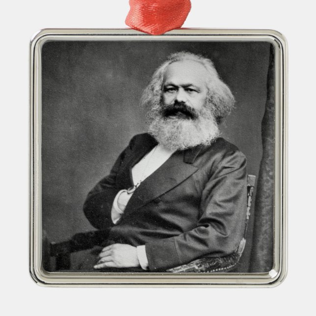 Portrait of Karl Marx (Founder of Marxism) Metal Tree Decoration (Front)