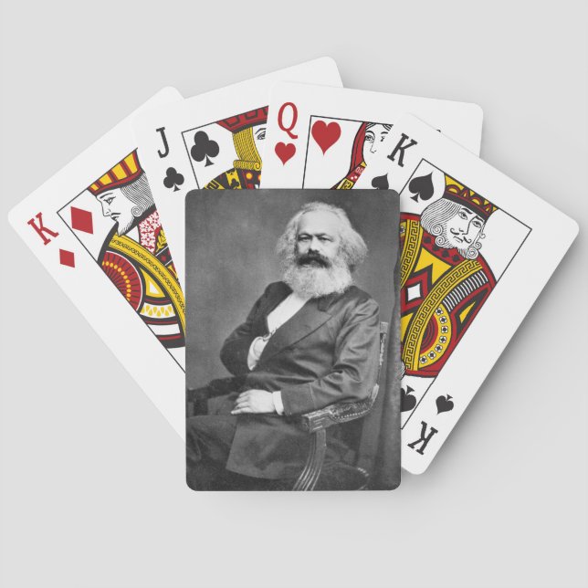 Portrait of Karl Marx (Founder of Marxism) Playing Cards (Back)