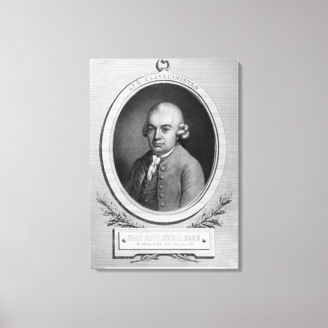 Portrait of Karl Philipp Emmanuel Bach Canvas Print (Front)