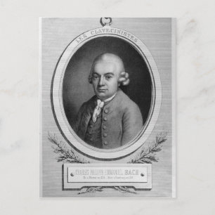 Portrait of Karl Philipp Emmanuel Bach Postcard
