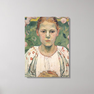 Portrait of Kathe von Bach In the Garden Canvas Print