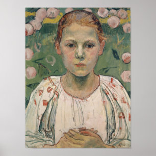 Portrait of Kathe von Bach In the Garden Poster