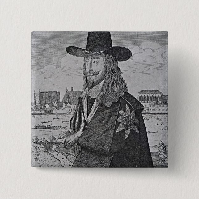 Portrait of King Charles I 15 Cm Square Badge (Front)