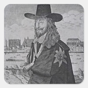 Portrait of King Charles I Square Sticker