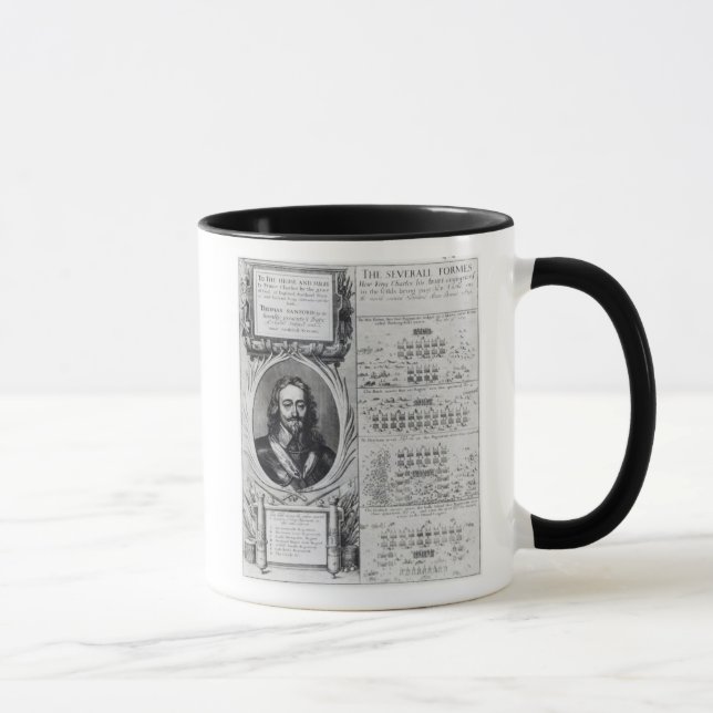 Portrait of King Charles I with diagrams Mug (Right)