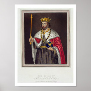 Portrait of King Edward II (1284-1327) Founder of Poster