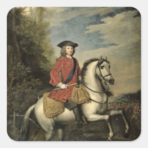 Portrait of King George I, 1717 Square Sticker