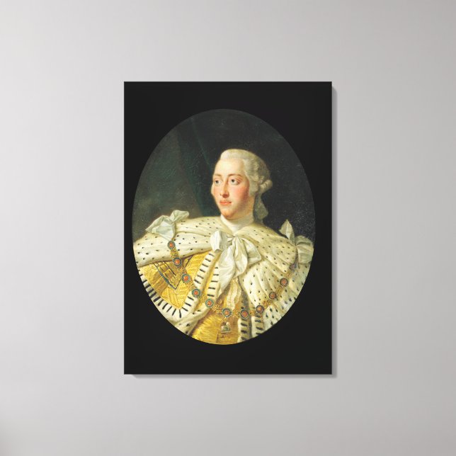 Portrait of King George III  after 1760 Canvas Print (Front)