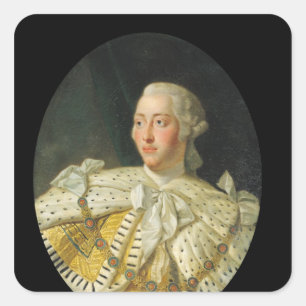 Portrait of King George III  after 1760 Square Sticker