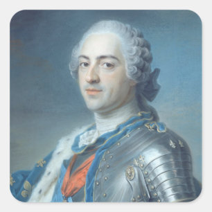Portrait of King Louis XV  1748 Square Sticker