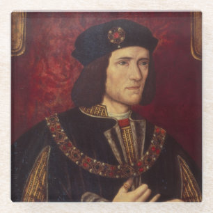 Portrait of King Richard III Glass Coaster