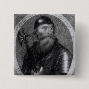 Portrait of King Robert I of Scotland 15 Cm Square Badge