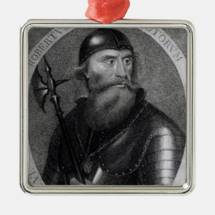 Portrait of King Robert I of Scotland Metal Tree Decoration
