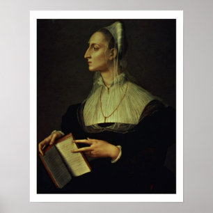 Portrait of Laura Battiferri, c.1555-60 (panel) Poster