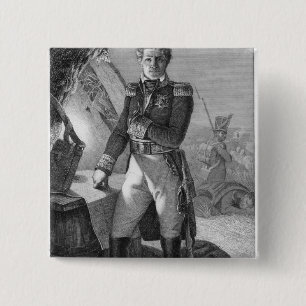 Portrait of Laurent de Gouvion Saint-Cyr 15 Cm Square Badge