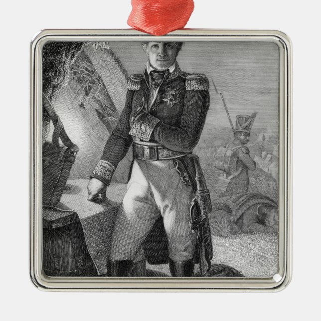 Portrait of Laurent de Gouvion Saint-Cyr Metal Tree Decoration (Front)
