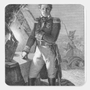 Portrait of Laurent de Gouvion Saint-Cyr Square Sticker