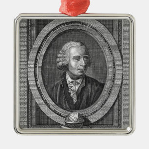 Portrait of Leonard Euler Metal Tree Decoration