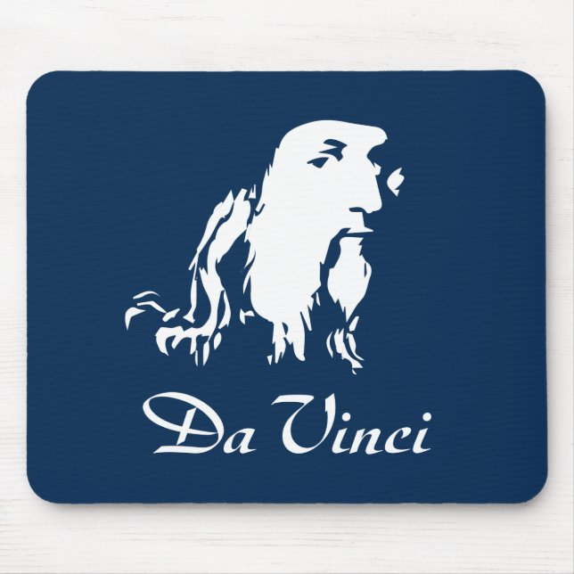 Portrait of Leonardo Da Vinci Mouse Mat (Front)
