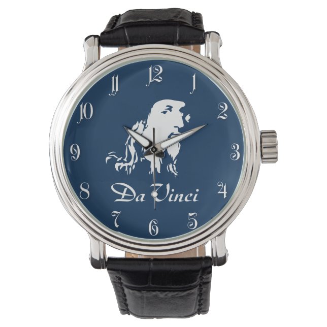 Portrait of Leonardo Da Vinci Watch (Front)