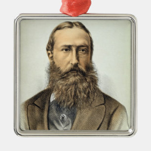 Portrait of Leopold II (1835-1909), King of Belgiu Metal Tree Decoration
