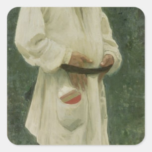 Portrait of Lev Tolstoy  1901 Square Sticker