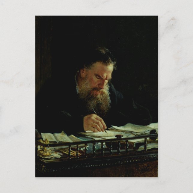 Portrait of Lev Tolstoy Postcard (Front)