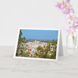 Portrait of Lliria Town in Valencia, Spain Card