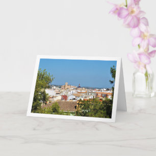 Portrait of Lliria Town in Valencia, Spain Card