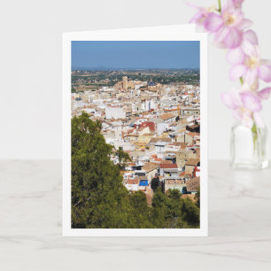 Portrait of Lliria Town in Valencia, Spain Card