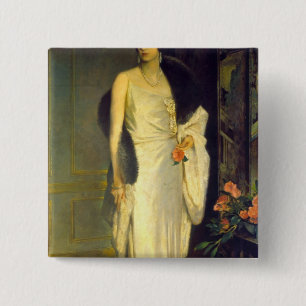 Portrait of Loelia, Duchess of Westminster 15 Cm Square Badge