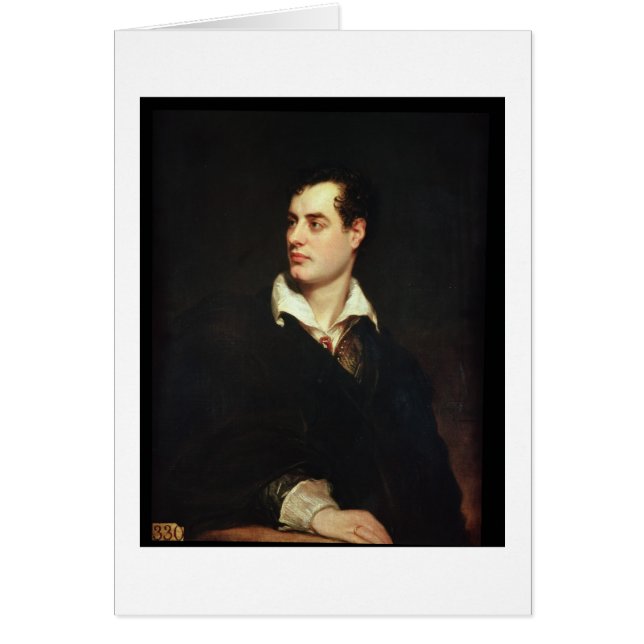 Portrait of Lord Byron (1788-1824) (oil on canvas) (Front)