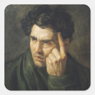 Portrait of Lord Byron Square Sticker