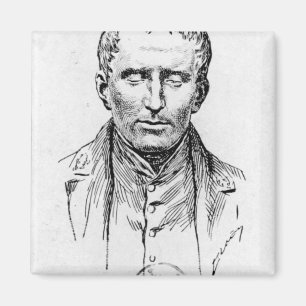 Portrait of Louis Braille Magnet